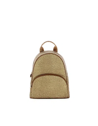 Borbonese Designer Handbags Women's Beige Backpack In Brown