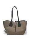 Borbonese Double-handle Shoulder Bag In Gray