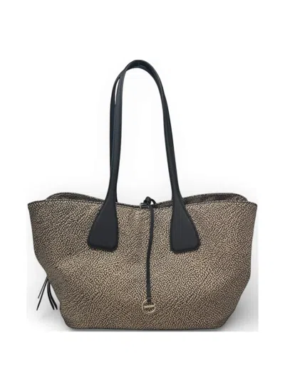 Borbonese Double-handle Shoulder Bag In Gray