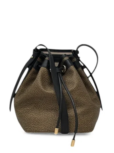 Borbonese Drawstring-fastening Bucket Bag In Green