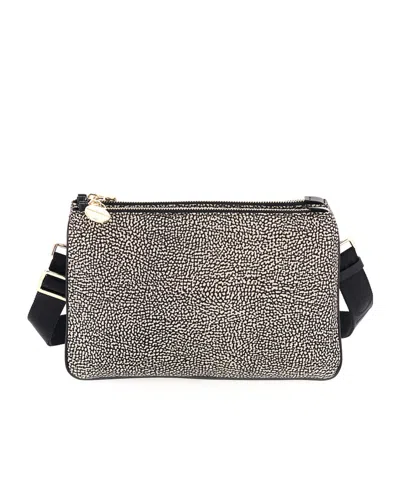 Borbonese Eco Line Crossbody Bag In Black