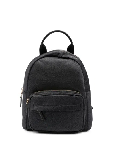 Borbonese Graffiti-print Backpack In Black