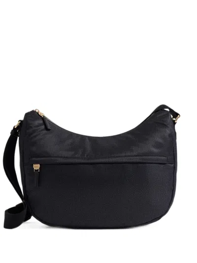 Borbonese Graffiti-print Shoulder Bag In Black