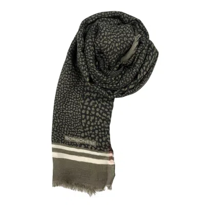 Borbonese Grey Modal Women Women's Scarf In Gray