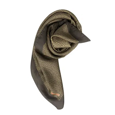 Borbonese Grey Silk Women Women's Scarf In Gray