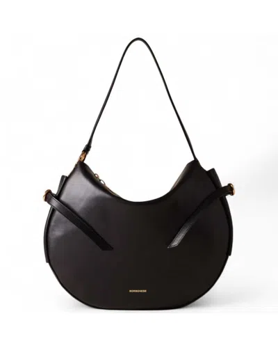 Borbonese Hobo Black/op Natural Woman Handbag - 91010103-au5-480