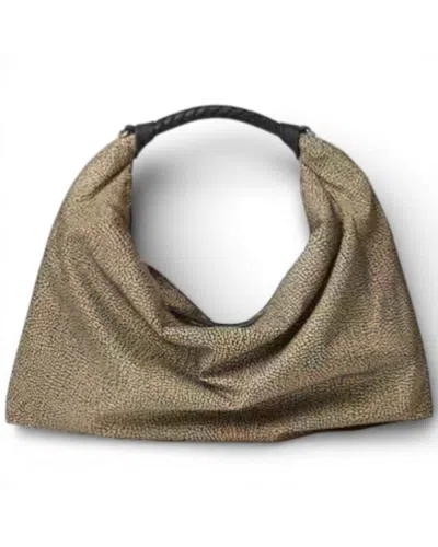 Borbonese Hobo M Bag.  Op Natural/nero - 91010206-0195-x11 In Black