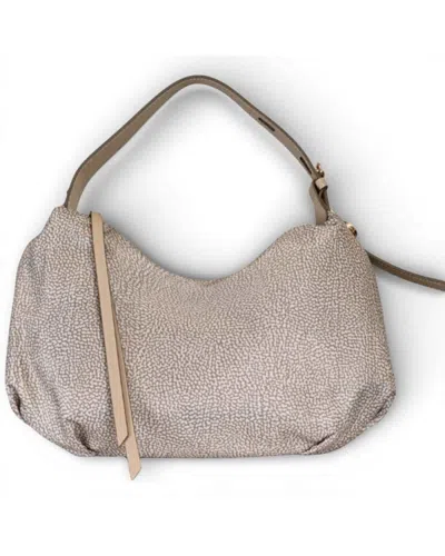 Borbonese Hobo M Bag.  Sand - 91010232-ah1-c75 In Beige