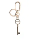 Borbonese Key-shaped Keyring In Gold