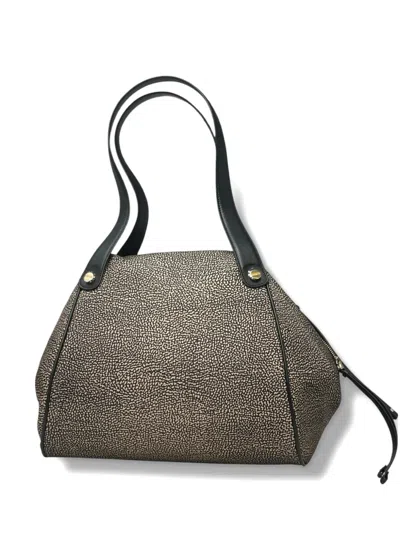 Borbonese Large Marie Shoulder Bag In Black