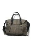 Borbonese Large Printed Tote Bag In Black