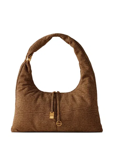Borbonese Large Twinnie Shoulder Bag In Brown