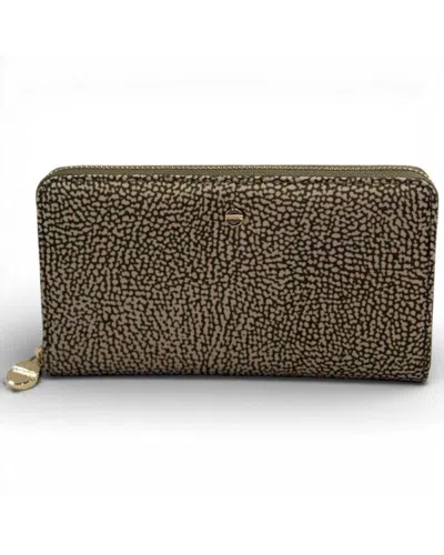 Borbonese Large Zip Around Wallet  Recycled Fabric Op Olive - 930155-i15-n41 In Other