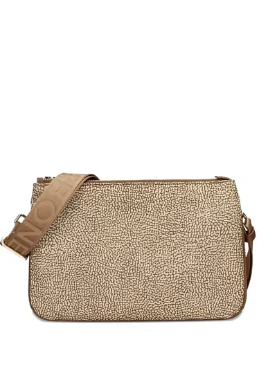 Borbonese Leather Cross Body Bag In Brown