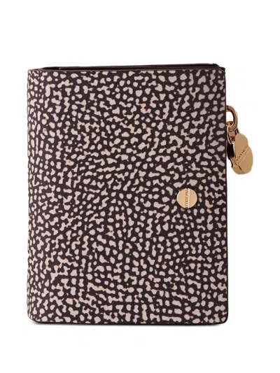 Borbonese Leather Wallet In Burgundy