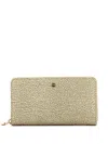 Borbonese Leather Zip-around Wallet In Animal Print