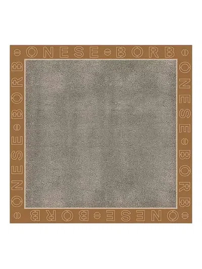 Borbonese Logo-detail Scarf In Brown