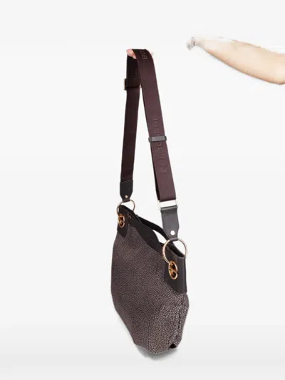 Borbonese London Op-print Tote Bag In Brown