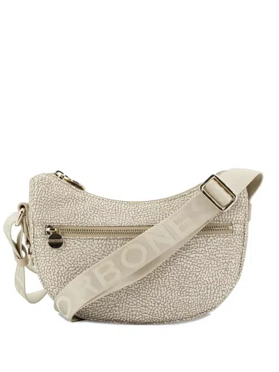 Borbonese Luna Cross Body Bag In Neutral