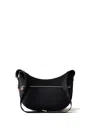 Borbonese Luna Hobo Small Shoulder Bag In Black