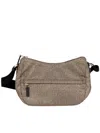 Borbonese Luna Small Hobo Bag In Brown
