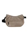 Borbonese Luna Small Hobo Bag In Brown