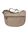 Borbonese Zipped Medium Shoulder Bag In Nude