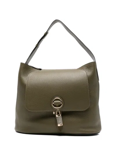 Borbonese Mediu Premier Shoulder Bag In Green