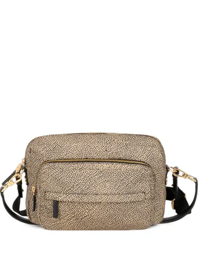 Borbonese Medium B-club Op Shoulder Bag In Neutrals
