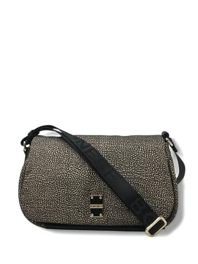 Borbonese Medium Cahier Crossbody Bag In Brown
