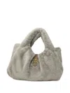 Borbonese Medium Cortina Shoulder Bag In Gray