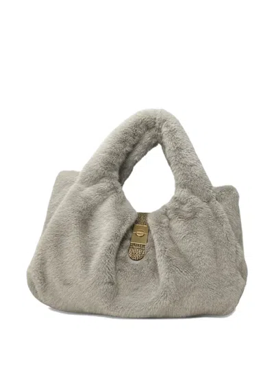 Borbonese Medium Cortina Shoulder Bag In Gray