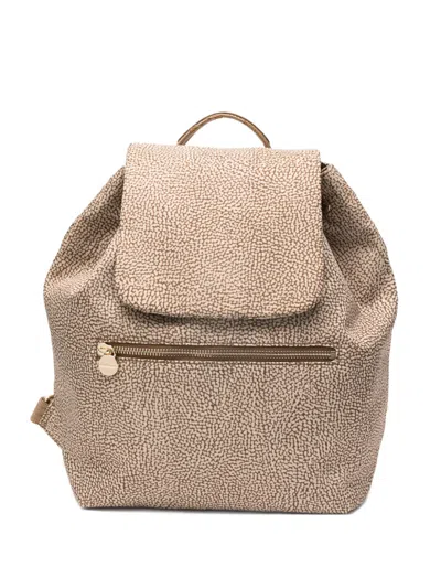 Borbonese Medium Eco Backpack In Neutral