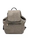 Borbonese Medium Eco Backpack In Neutral