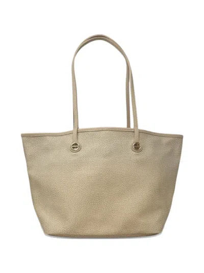 Borbonese Medium Flight Printed Tote Bag In Neutral