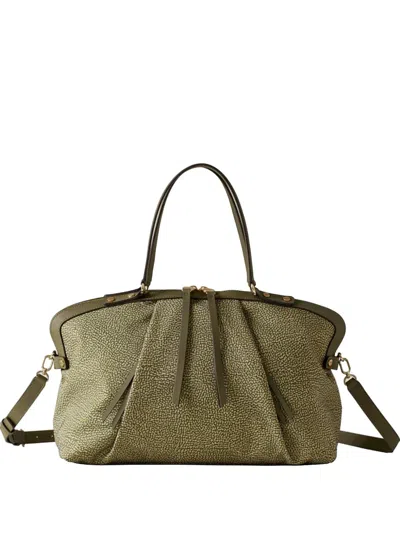 Borbonese Medium Frame Tote Bag In Green
