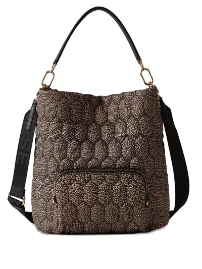 Borbonese Medium Honey Shoulder Bag In Brown