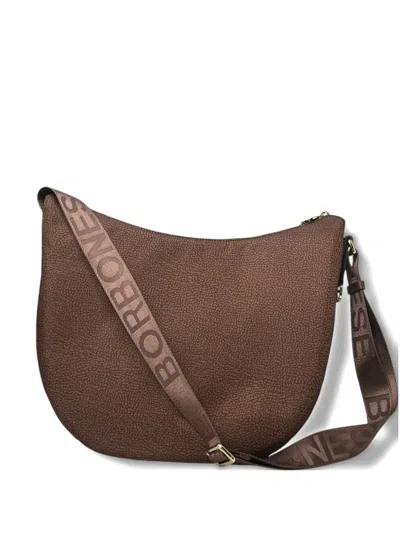 Borbonese Medium Luna Shoulder Bag In Brown