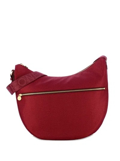 Borbonese Medium Luna Shoulder Bag In Red
