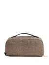 Borbonese Medium Make Up Bag In Brown