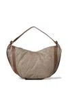 Borbonese Medium New Orbit Shoulder Bag In Brown