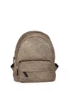 Borbonese Medium Op Naturale Backpack In Brown
