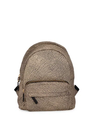 Borbonese Medium Op Naturale Backpack In Brown
