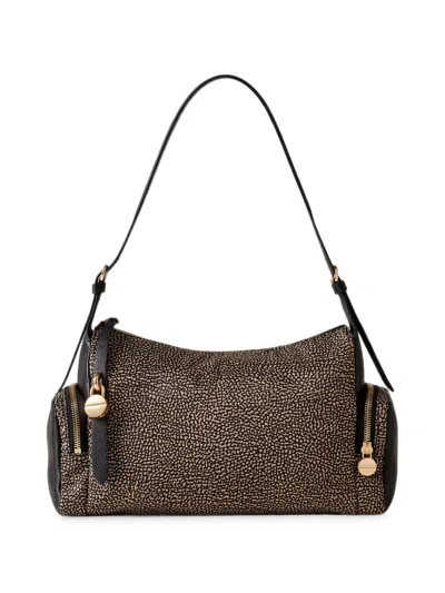 Borbonese Medium Op Naturale Shoulder Bag In Neutrals