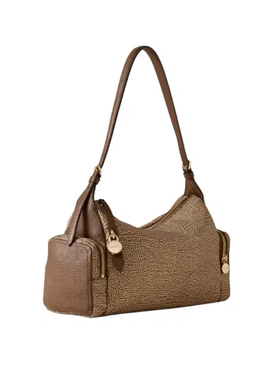 Borbonese Medium Poche Shoulder Bag In Brown