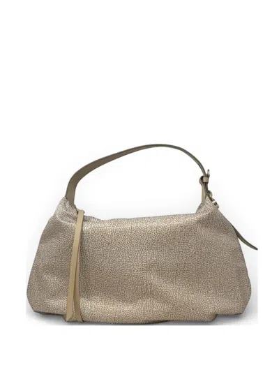 Borbonese Medium Prive Shoulder Bag In Gray