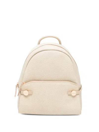 Borbonese Medium Top-handle Backpack In Neutral