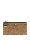 Borbonese Medium Top-zip Card Wallet In Brown