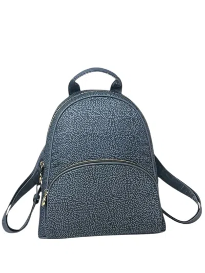 Borbonese Medium Zaino Zipped Backpack In Gray