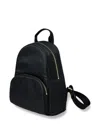 Borbonese Medium Zipped Backpack In Black
